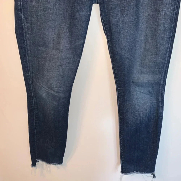 Mother The  Looker Ankle Step Fray Dark Wash 27 - Picture 12 of 13